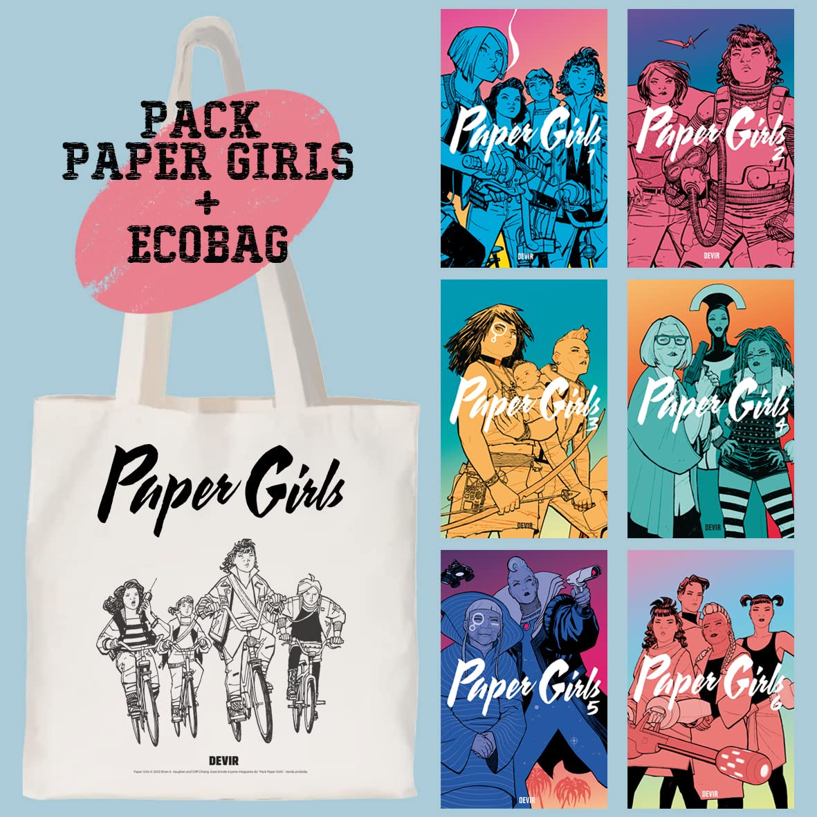Coleção Paper Girls 1 a 6 + Ecobag